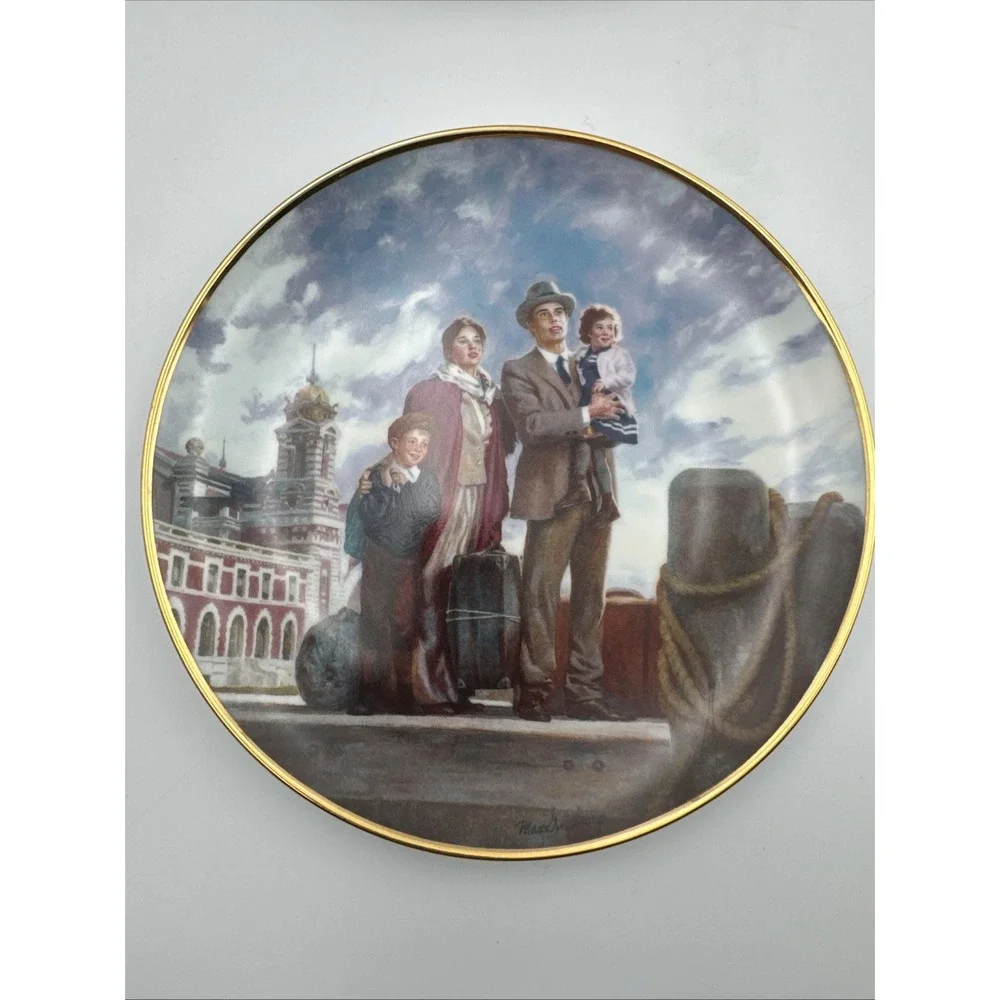 The Franklin Mint Collectors Plate :‎ The Ellis Island Lot Of 6 by Max Ginsburg